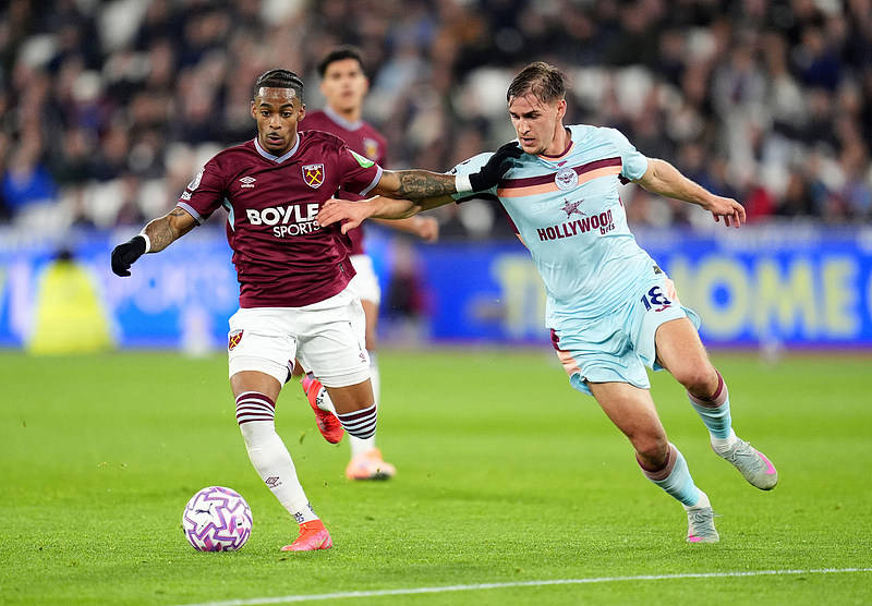 西汉姆联0-2布伦特福德 8轮仅积4分